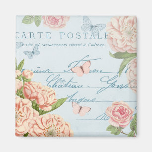 Imã Ímã floral vintage com flores