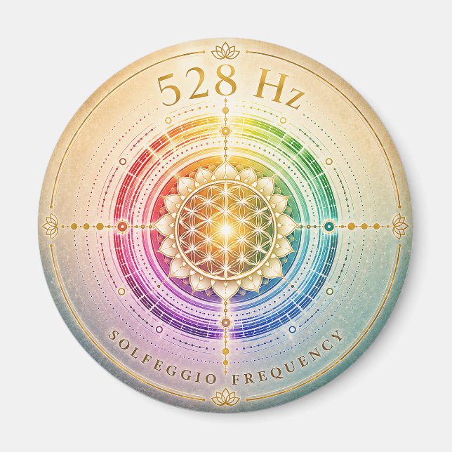 Imã Ímã Frequência Solfeggio 528 Hz (Frente)