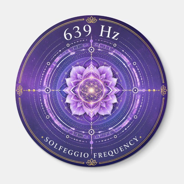 Imã Ímã Frequência Solfeggio 639 Hz (Frente)