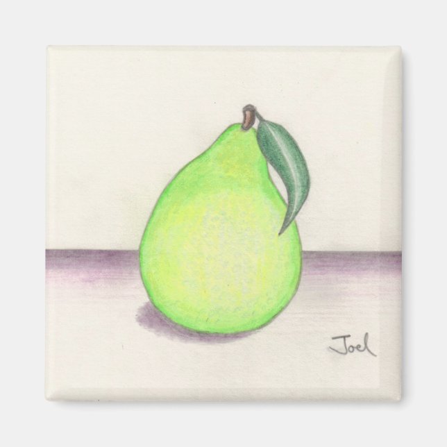 Imã ímã FRUITY PEAR (quadrado) (Frente)