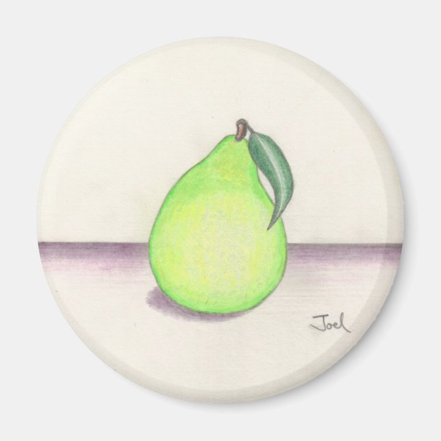 Imã ímã FRUITY PEAR (redondo) (Frente)
