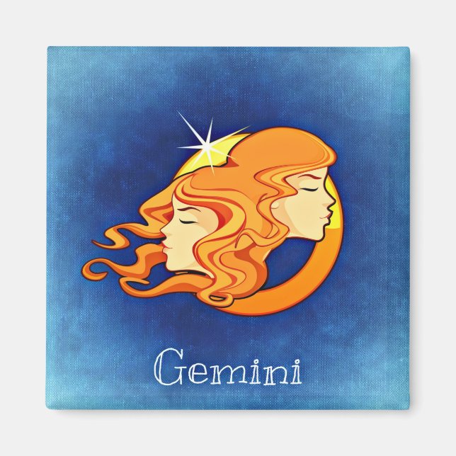 Imã ímã gemini zodiac (Frente)