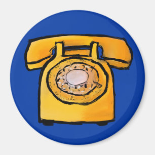 Imã Ímã giratório amarelo do telefone