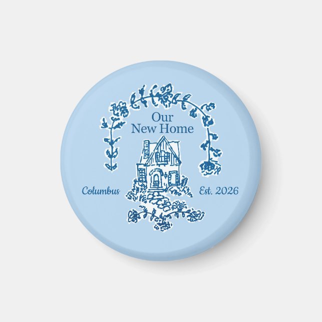 Imã Ímã gráfico de Nossa Nova Casa (Frente)