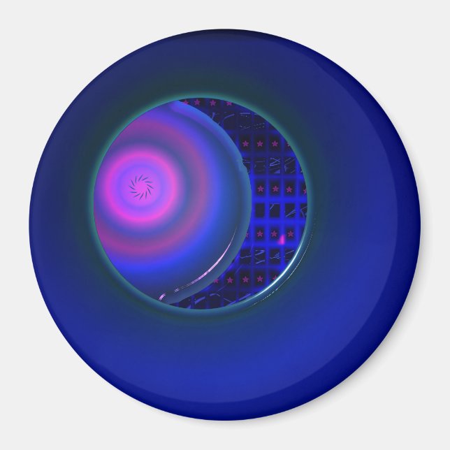 Imã Ímã Grosgrain Azul Vermelho (Frente)