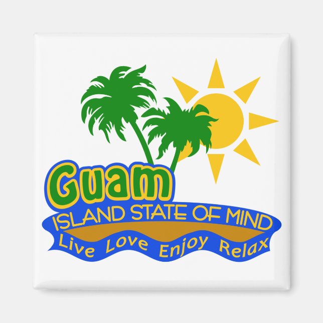Imã ímã Guam State of Mind (Frente)
