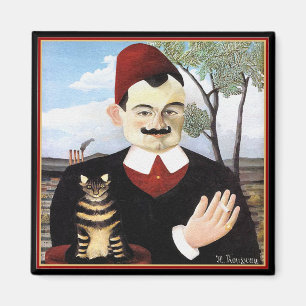 Imã Ímã: "Homem & gato" por Henri Rousseau