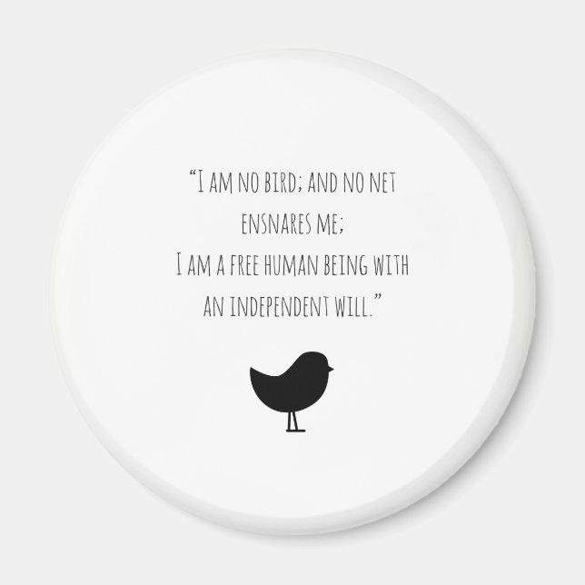 Imã ímã Jane Eyre motivacional (Frente)