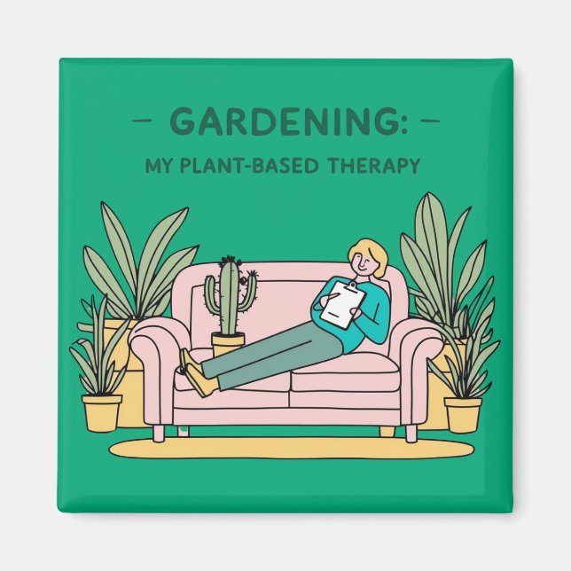 Imã Ímã - jardinagem rosa (Frente)