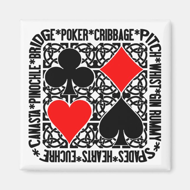 Imã ímã Jogos de Cartão (Frente)