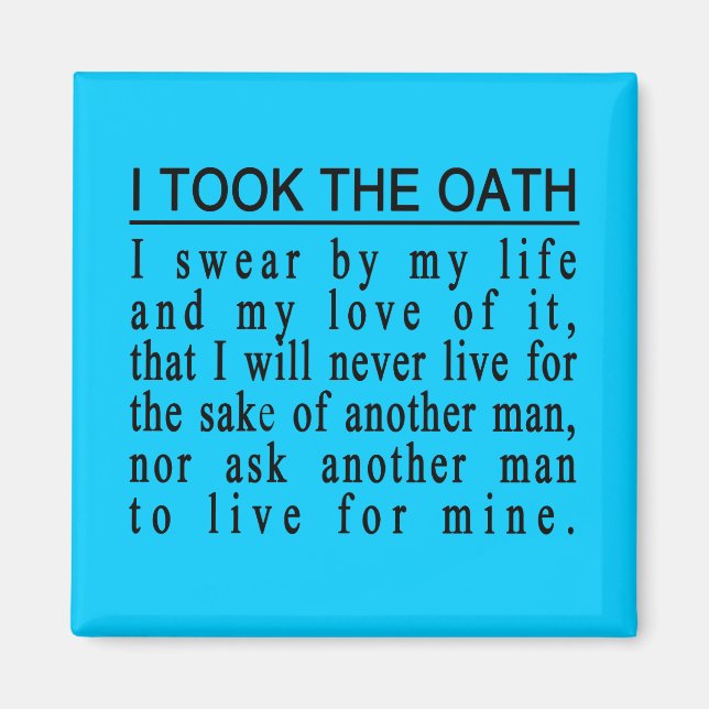 Imã ímã John Galt Oath (Frente)