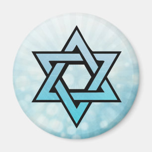 Imã Ímã judaico do azul da estrela de David