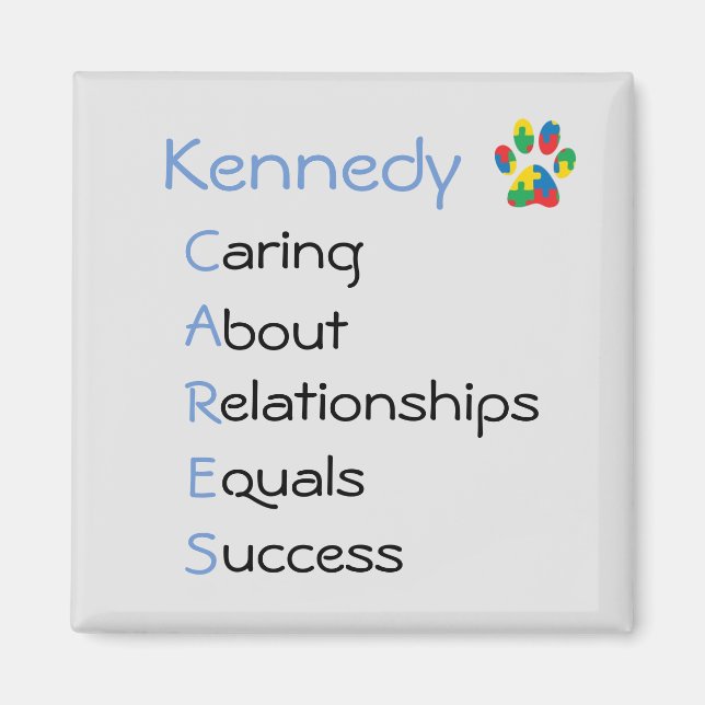 Imã ímã Kennedy CARES (Frente)