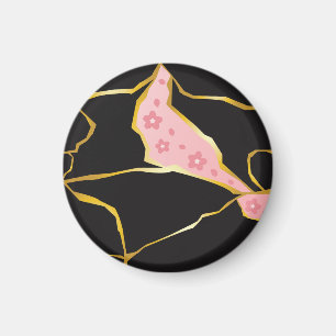 Imã Ímã Kintsugi com Acentos de Flor de Cerejeira