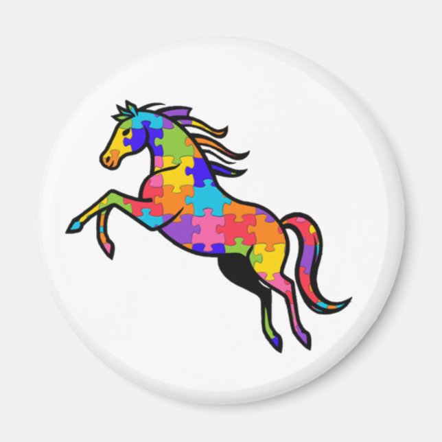 Imã Ímã (Magnet) Quebra-Cabeça - Cavalo (Frente)