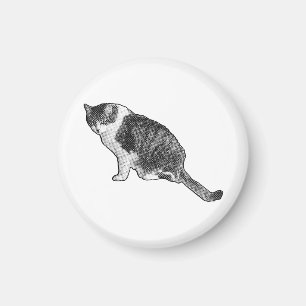 Imã Ímã Manga Dot Cat Adiciona Fantasia a Geladeiras