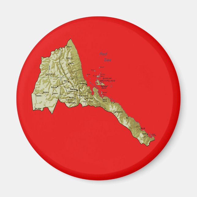 Imã Ímã Mapa da Eritreia (Frente)