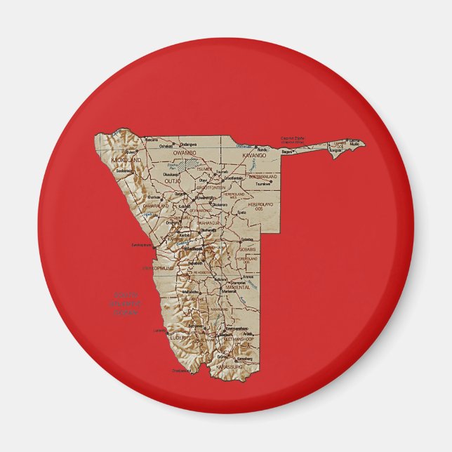 Imã Ímã Mapa da Namíbia (Frente)