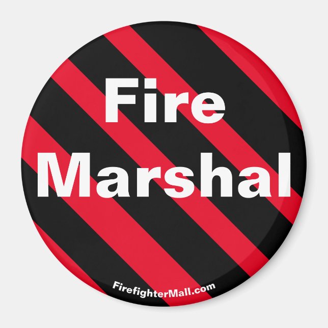 Imã Ímã Marechal de Fogo Preto/Vermelho (Frente)