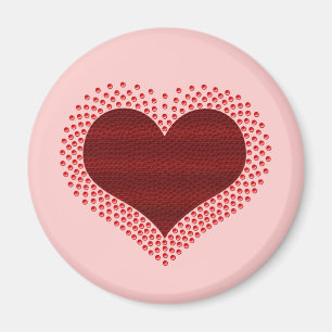 Imã Ímã metálico do coração, vermelho