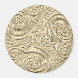 Imã Ímã metálico Dourado elegante do medalhão