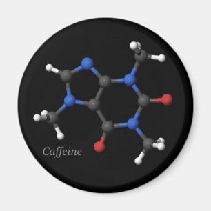 Imã ímã modelo molecular da cafeína 3D