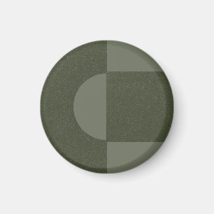Imã Ímã Moderno Art Déco Verde Musgo – Personalizável