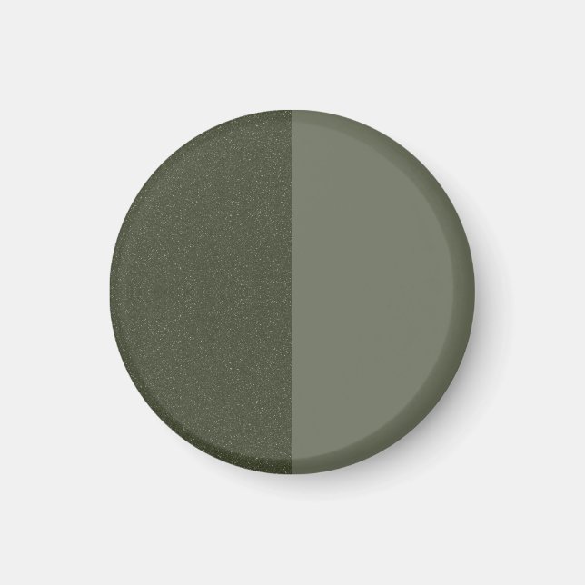 Imã Ímã Moderno Verde Musgo Two-Tone – Personalizável (Frente)