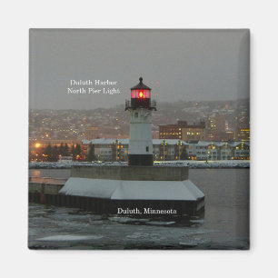 Imã Ímã norte da luz do cais do porto de Duluth