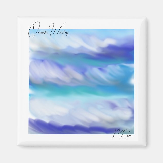 Imã ímã Ondas Oceanas (Frente)