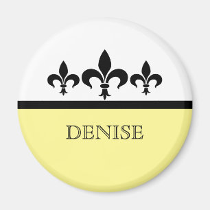 Imã Ímã ostentoso amarelo da flor de lis