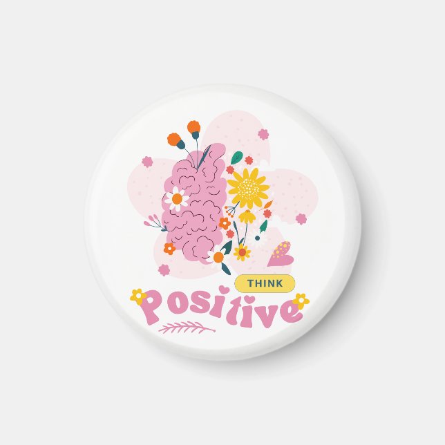 Imã Ímã Pense Positivo (Frente)