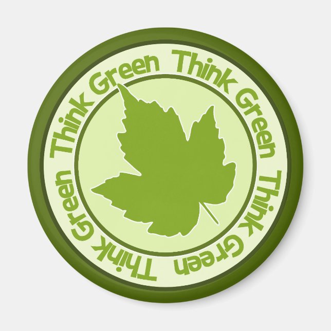 Imã ímã pense verde (Frente)