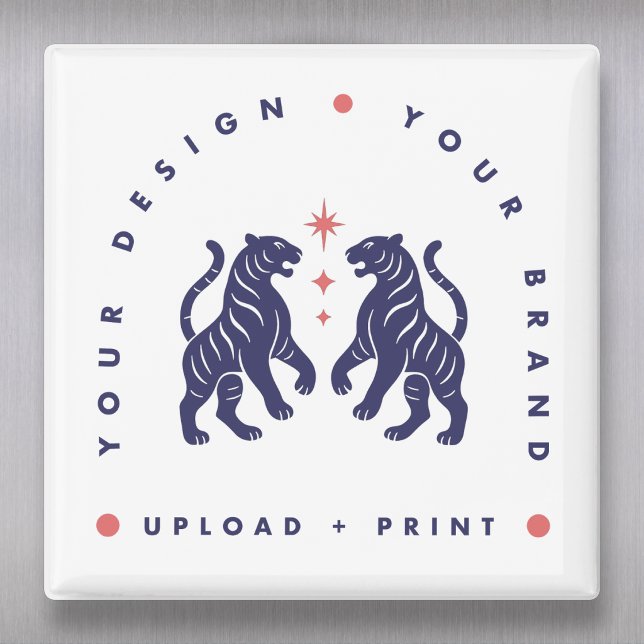 Imã Ímã Personalizado 5 cm | Ímãs de Geladeira com Upl (Upload your artwork and turn this magnet into custom merch, branding, or a stylish gift)