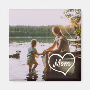 Imã Ímã Personalizado com Foto da Família em Coração e