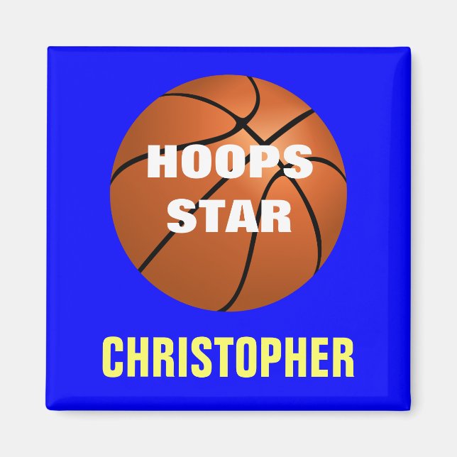Imã Ímã Personalizado de Estrela do Basquete (Frente)