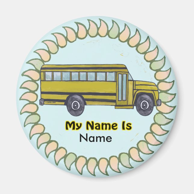 Imã Ímã personalizado de ônibus escolar (Frente)