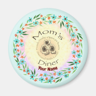 Imã ímã personalizado do Mães Diner