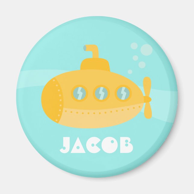 Imã Ímã Personalizado do Submarino Amarelo Fofo para C (Frente)