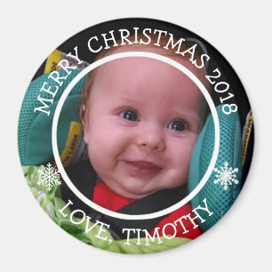 Imã Ímã personalizado dos flocos de neve do Natal da