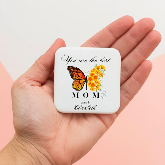 Imã Ímã Personalizado Flor de Borboleta para Dia das M (Criador carregado)