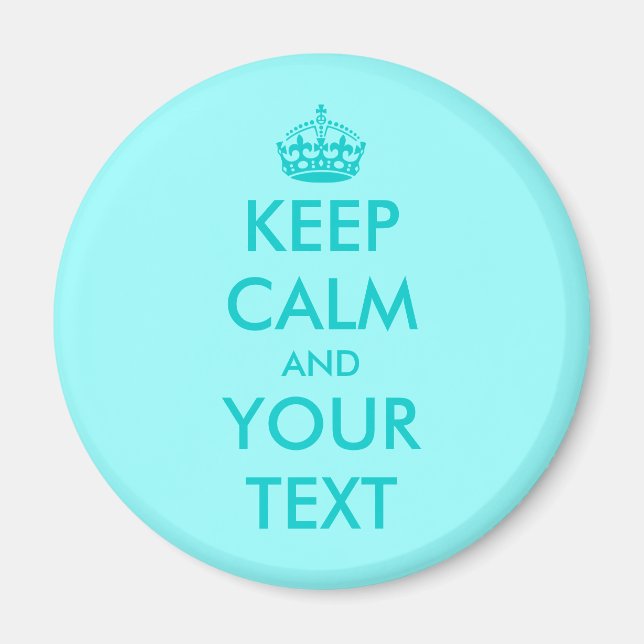 Imã Ímã personalizado Keep calm | Turquesa Personalizá (Frente)