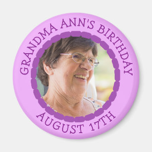 Imã Ímã personalizado lembrete da foto do aniversár