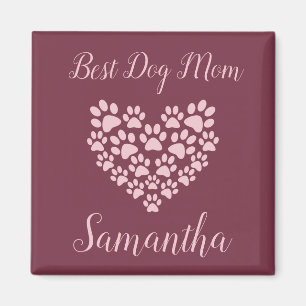 Imã Ímã Personalizado Melhor Mãe de Cachorro Marrom