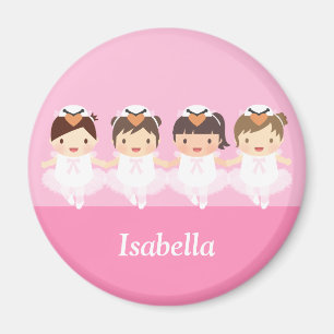 Imã Ímã Personalizado Meninas Bailarinas Cisne Fofas