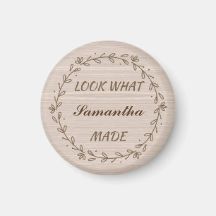 Imã Ímã Personalizado Olhe O Que Eu Fiz