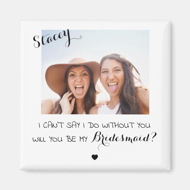 Imã Ímã Personalizado para Damas de Honra (Frente)