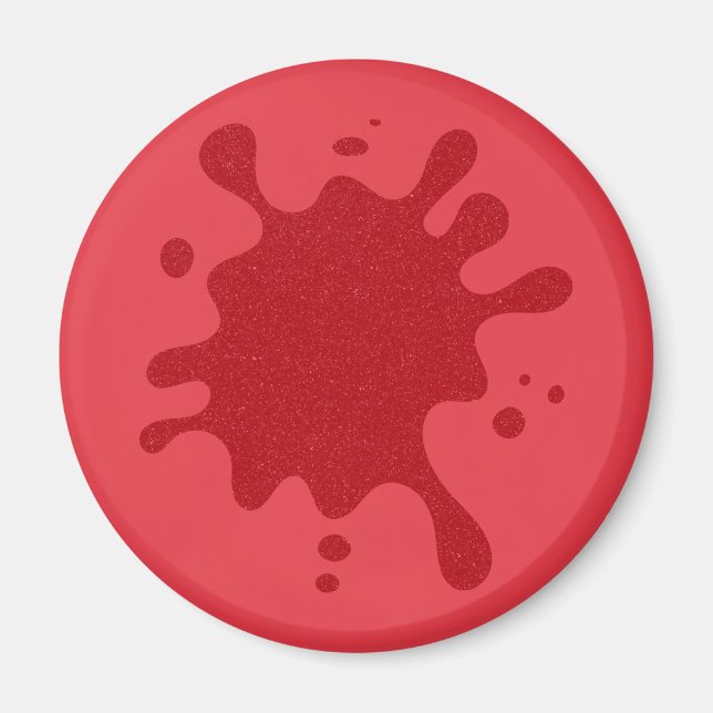Imã Ímã Personalizado Splat Vermelho Tomate (Frente)