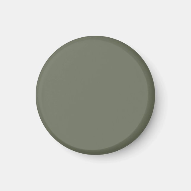 Imã Ímã Personalizado Verde Musgo Sólido (Frente)