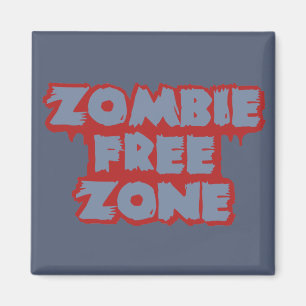 Imã ímã personalizado Zombie Free Zone